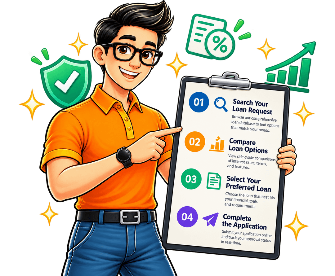 Smart Sunny showing the loan application steps